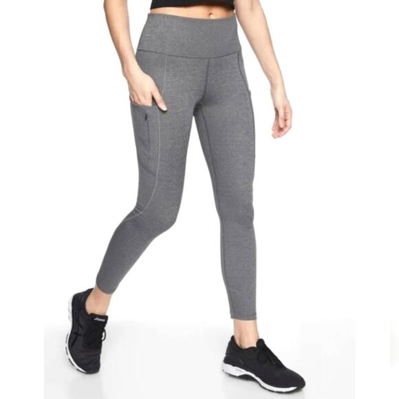 ATHLETA Up For Anything Tight In Gray Pockets Size Small TALL - Picture 1 of 10